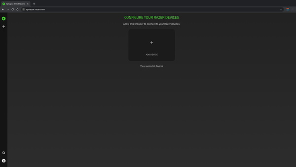 Razerのデバイス設定がウェブブラウザで可能、「Synapse Web」ベータ版公開のスクリーンショット1