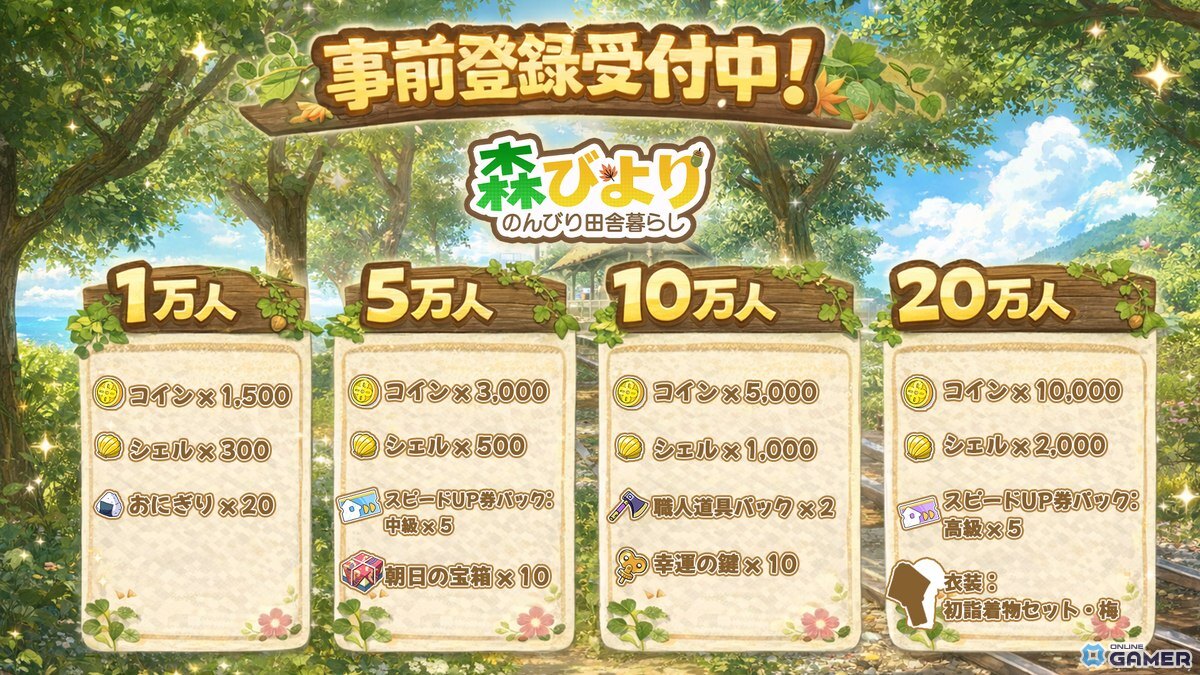 「森びより - のんびり田舎暮らし」iOS/Android向けに2月26日配信決定！「森こもり生活」の日本独立版のスクリーンショット2