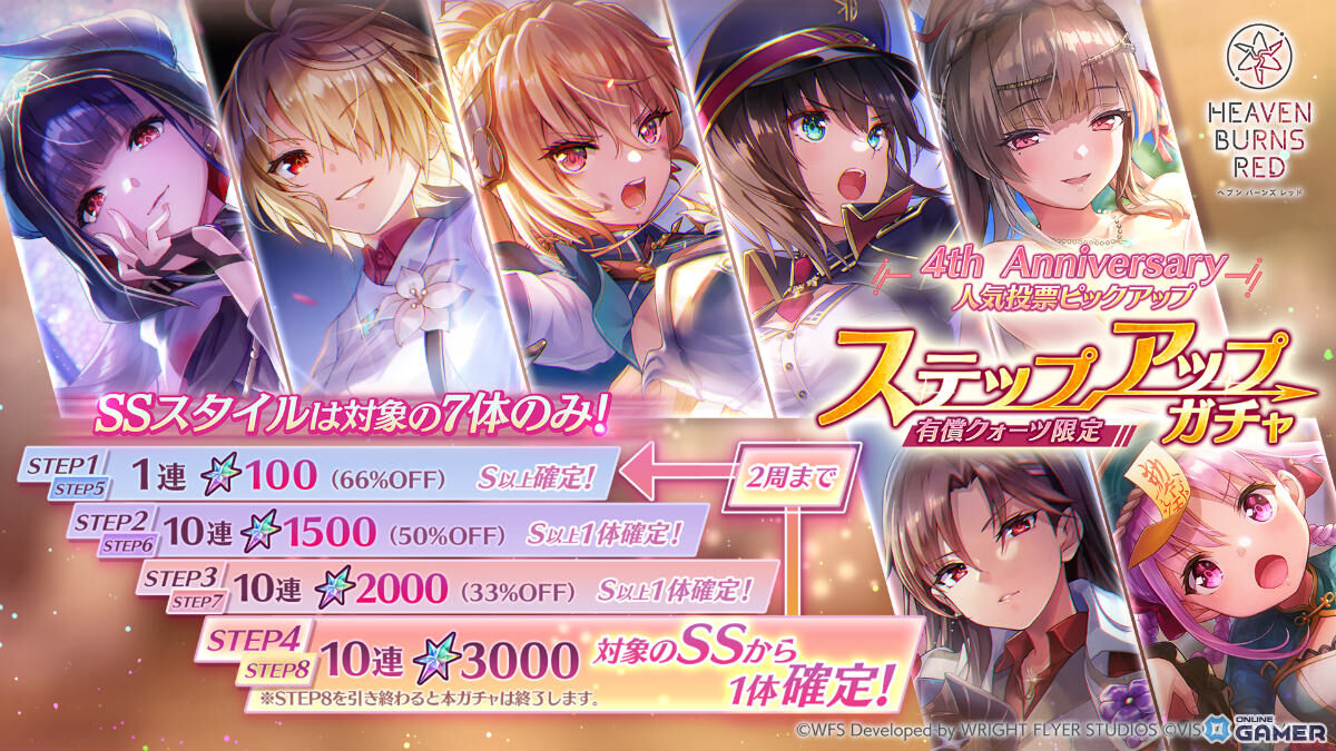 「ヘブンバーンズレッド」手塚咲が4周年ガチャに登場！人気投票キャラ部門1位は蒼井えりかのスクリーンショット16
