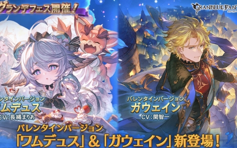 「グラブル」ワムデュス＆ガウェインがバレンタインverで登場！グランデフェス6％開催