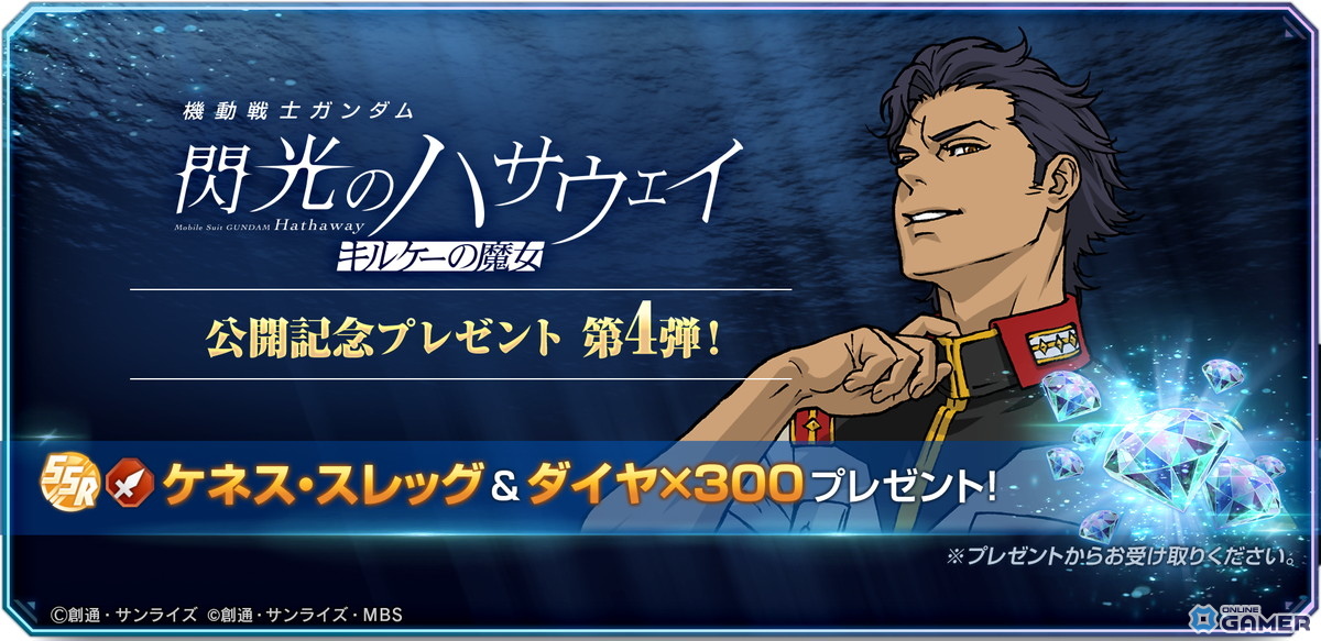 「SDガンダム ジージェネレーション エターナル」SSR「ケネス・スレッグ」無料配布！「閃光のハサウェイ キルケーの魔女」公開記念キャンペーン開催のスクリーンショット1