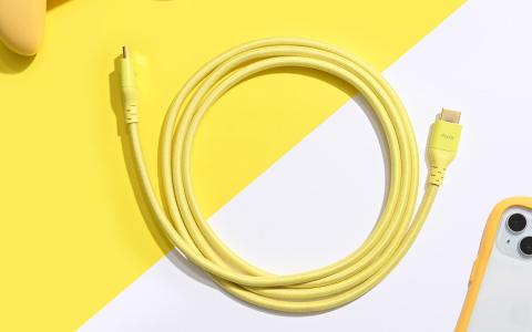 Pixio、HDMI2.1ケーブルに新色イエロー登場！デスクを彩る高耐久ケーブル