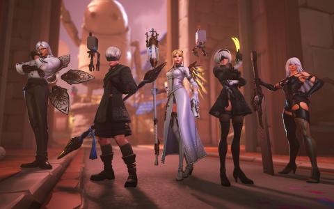 「オーバーウォッチ2」×「プロジェクト・ヨルハ」コラボ開催！キリコ用スキン「2B」など限定スキン登場