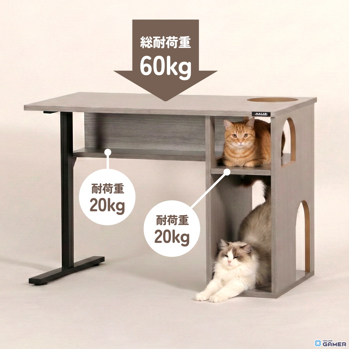 猫と一緒にPC作業できる「猫ハウスデスク」登場！ネコハラ対策の4つのにゃんギミック搭載のスクリーンショット4