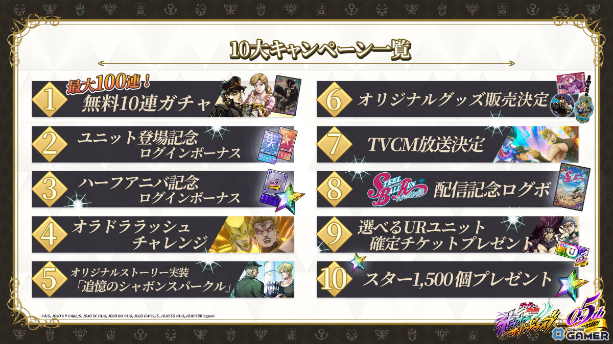 「ジョジョの奇妙な冒険オラオラオーバードライブ」承太郎＆DIO登場！0.5周年キャンペーン開催のスクリーンショット3