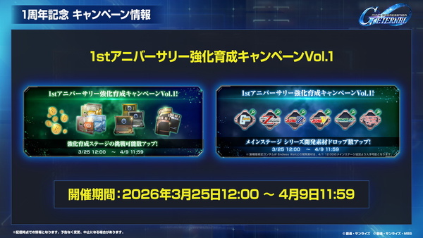 「SDガンダムジージェネエターナル」1周年情報公開！最大47連無料＆EW・00後半ステージ追加のスクリーンショット15