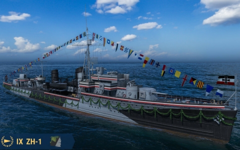 「WorldofWarships」独TierIX駆逐艦ZH-1登場―GWイベント&アズレン第八波コラボ発表