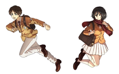 「ドラゴンポーカー」×「進撃の巨人」コラボ開催！エレン＆ミカサが制服Ver.で登場