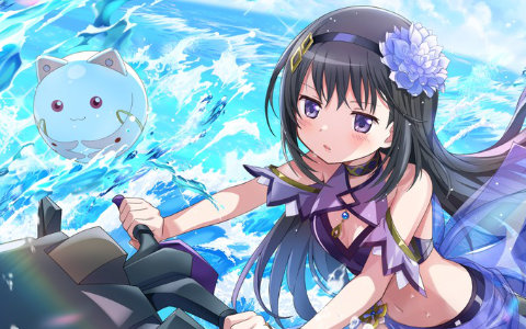 「まどドラ」水着ほむらが登場！最大80連無料ガチャ＆マギカストーン6,000個配布の海開きキャンペーン開催