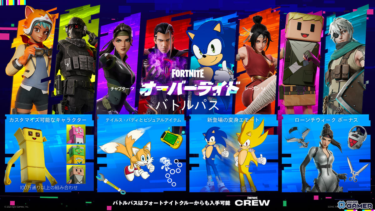 「フォートナイト」ソニックやロックマン、ジョーカーら20以上のゲームキャラが集結！新シーズン「オーバーライド」が8月20日20時開幕のスクリーンショット12